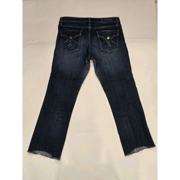 Vigoss Jeans Women's Size 11 Dark Wash Stretch Bootcut Raw HemInseam 28 - Picture 2 of 8